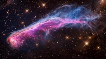 Cosmic Nebula Pink Purple Blue Gas Clouds Stars Space Background photo