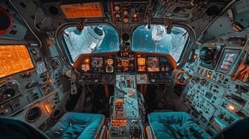 Astronaut Spacecraft Cockpit Space Exploration High Resolution Image photo