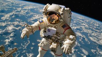 Astronaut Spacewalk Earth Space Cosmos Exploration photo
