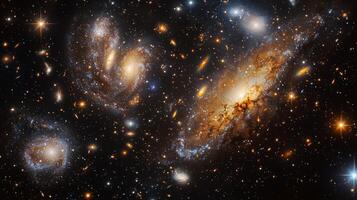 Stunning Deep Space Galaxy Cluster Cosmic Nebula Stars and Dust photo
