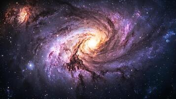 Majestic Spiral Galaxy Cosmic Nebula Stars Deep Space 8K Astronomy Background photo