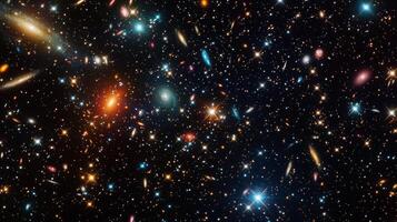 Deep Space Nebula High Resolution Starfield Galaxy Cluster Image photo