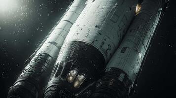 Dramatic Close Up Space Shuttle Launchpad High Res Rocket Detail photo