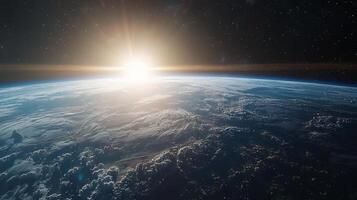 Stunning Earthrise Sunrise High Resolution Space View photo