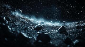 Asteroid Field Cosmic Rocks Space Exploration Dark Nebula photo