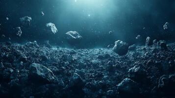 Asteroid Field Cosmic Rocks Space Rocks Dark Nebula Universe Background 8k High Resolution photo