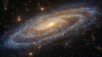 Stunning Spiral Galaxy Cosmic Dust Stars Nebulae High Resolution Astronomy Image photo