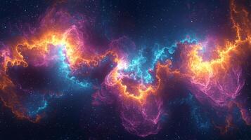 Cosmic Nebula Vibrant Galaxy Space Background Starry Night Celestial Art Astronomy Universe 8K photo