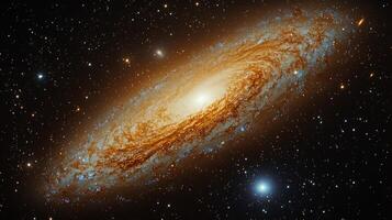 Stunning Spiral Galaxy Cosmic Dust Stars Nebulae Space Background photo