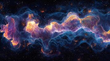 Cosmic Nebula Glowing Gas Clouds Star Formation Space Pattern High Resolution photo