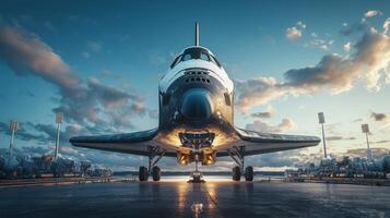 Space Shuttle on Launchpad Detailed 8K Image of Spacecraft photo