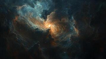 Cosmic Nebula Swirling Galaxy Stars Deep Space High Resolution 8k Background photo