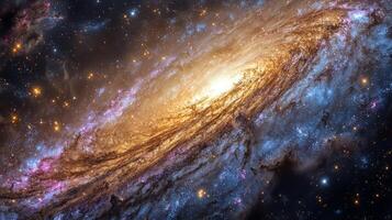 Stunning Galaxy Core Cosmic Dust Nebula Stars Space Background photo
