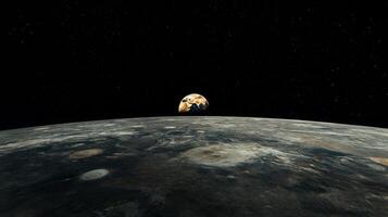 Stunning Earthrise from Moon High Resolution Space Image photo