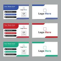 Creative Modern Identity Card Template Double Sided Vertical Business Card With Corporate Editable Color vector