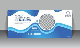 Corporate business marketing agency social media cover template suitable for similar landing page design, web banner or timeline cover graphic design with amazing abstract gradient color shapes vector