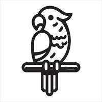 A Graphic Illustration of a Parrot Bird vector