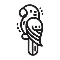 An illustration of a bird in black and white with a black and white backdrop vector