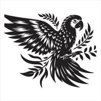 Parrots with wavy wings vector