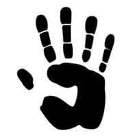 Left hand Handprint symbol icon. illustration vector