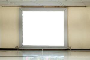 Blank advertising billboard at airport,mockup poster media template ads display photo
