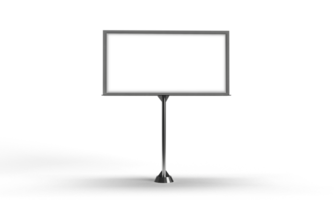 Billboard signboard whte isolated mockup empty blank frame object business advertisement poster seo marketing template street message communication media road subway announcement exhibition public png