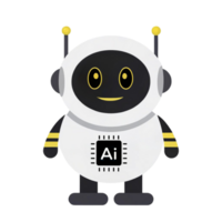 Robotic AI Assistant in Modern Design png