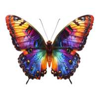 A Vibrant Butterfly with Intricate Wing Patterns, Isolated on Transparent Background, High Resolution Stock Image png