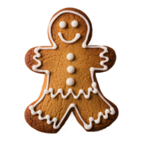 Gingerbread Man Cookie A Festive Treat Isolated on Transparent Background High Resolution Stock Image png