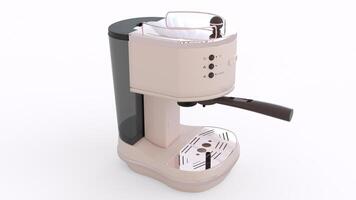 modern coffee maker machine with white background photo