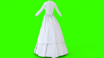 open button double layer dress with green background photo