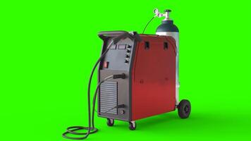 welder machine with green background photo