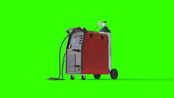 welder machine with green background photo