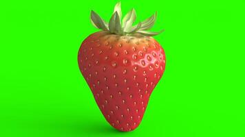 strawberry with green background photo