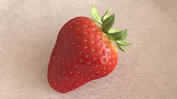 strawberry in plate with white background photo