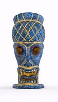 totem metal statue with white background photo