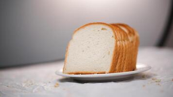 Bread Slices on plate, Bread Slices on table photo