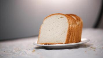 Bread Slices on plate, Bread Slices on table photo