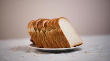 Bread Slices on plate, Bread Slices on table photo