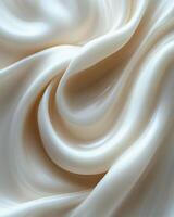 Background swatch of white beige cream texture, cosmetics for face and body. Drop smear photo