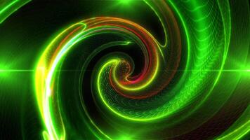 Abstract rotating surface made of particles. High-tech colored spiral. Rotating background. video
