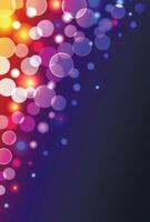 Abstract vertical background with shiny lights vector