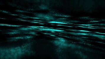 Abstract futuristic cyber world scene, sci-fi mesh on black background, technology glowing surface, neon night scene, digital science background 4K animation, seamless loop, virtual reality concept video