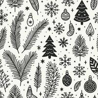 Background with Christmas Pattern, Festive Background, Patterned Christmas Background. vector