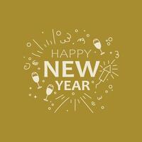 Happy new year background 2025 vector