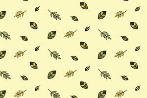 A minimalist pattern featuring decorative leaves in green tones, for modern design projects vector