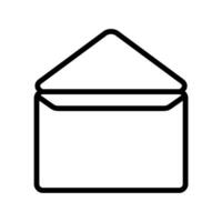Simple mail envelope line icon vector