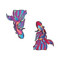 Abstract cartoon fish doodle. Illustration can be use for background vector