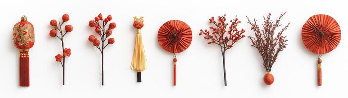 Chinese New Year, a set of traditional attributes, created with technology. photo
