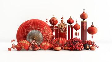 Chinese New Year, a set of traditional attributes, created with technology. photo